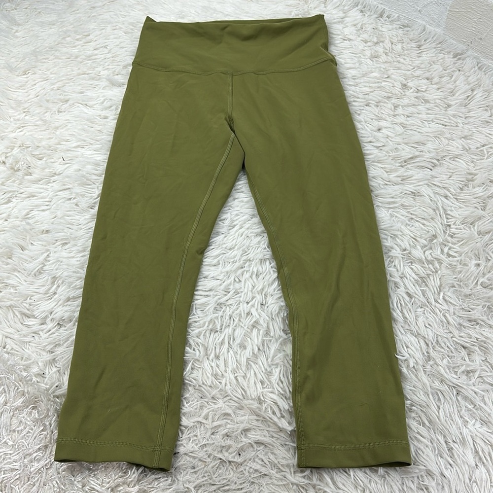 Lululemon Wunder Train High-Rise Crop 21" Bronze Green